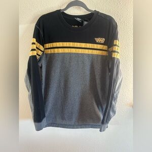 Harley Davidson 90s Striped Embroidered Long Sleeve Tshirt Mens M